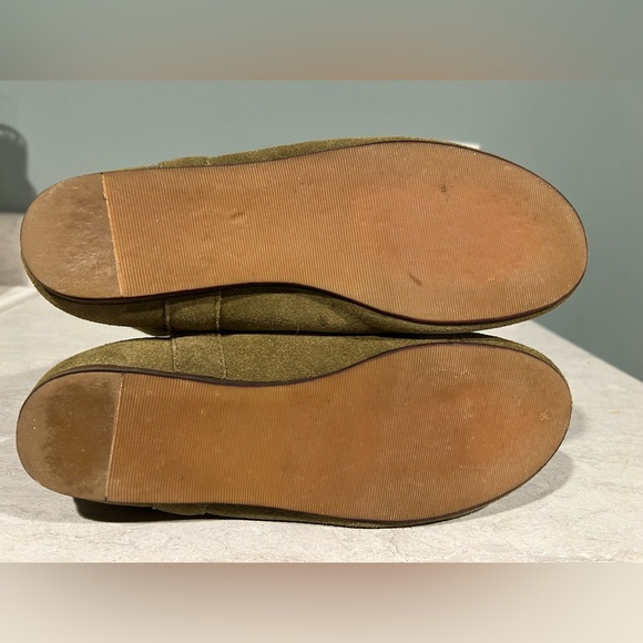 Anthropologie Latigo Olive Green Suede Moccasin Boho Bootie Women’s Size 8 - Picture 5 of 5